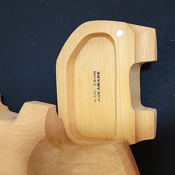 Rare Karl Zahn Areaware Hinged Rhyno Wood Art Trinket Box. - Picture 6 of 7